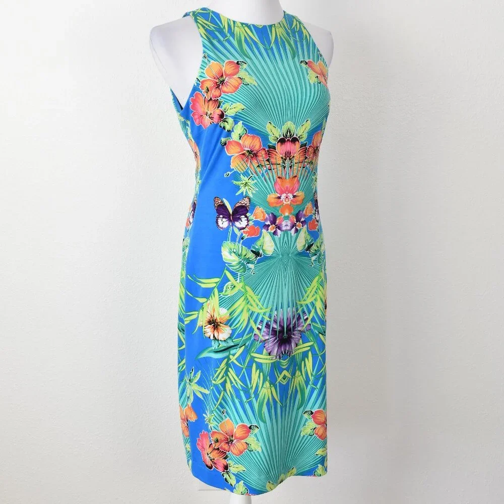 Cache Tropical Floral Sheath Dress - M - Picture 7 of 8